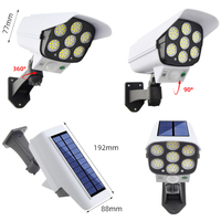 Lampe murale extérieure de lumières de secours solaires avec le projecteur de capteur de mouvement et la fonction de sécurité factice de caméra factice de simulation