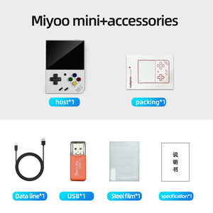 Miyoo Mini + Máy chơi <span class=keywords><strong>game</strong></span> retro cổ điển màu trắng Máy chơi <span class=keywords><strong>game</strong></span> cầm tay 3.5 inch có yêu cầu đặt trước - Product Image 2