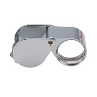 10X Optical Metal Magnifying Glass Folding Handheld Jewellery Loupe with 21mm Lens A5 Size-Gift for Jeweler