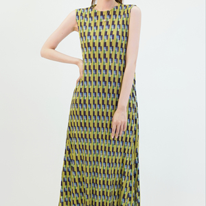 <span class=keywords><strong>Vestido</strong></span> Largo Informal de Otoño para Mujer <span class=keywords><strong>Issey</strong></span> <span class=keywords><strong>Miyake</strong></span>, Diseño Plisado con Patrón de Cuadros, Elegante y a la Moda - Product Image 1