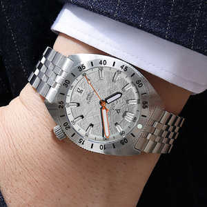 Reloj Mecánico Automático para Hombre <span class=keywords><strong>CADISEN</strong></span> 8231 con Esfera Texturizada, Estilo de Negocios, Correa de Acero, Impermeable, Elegante Reloj de Pulsera Masculino, Ideal para Regalo - Product Image 4