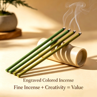 Bâtons d'encens de couleur naturelle avec logo personnalisé OEM, huile essentielle végétale, encens pour la méditation en intérieur, aromathérapie