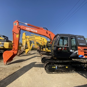 รถขุดตีนตะขาบ HITACHI120 มือสอง ยอดขายดีที่สุด สำหรับใช้งานในฟาร์มและบ้าน พร้อมเครื่องยนต์ 68 กิโลวัตต์ ความจุบุ้งกี๋ 0.6 ลูกบาศก์เมตร พร้อมเกียร์บ็อกซ์ - Product Image 2