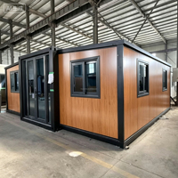 Casa Contenedor Prefabricada Expandible de 40 Pies/20 Pies Lista para Usar con Cocina, Hogar Portátil Prefabricado para Exteriores