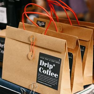 Tas kertas Kraft coklat kustom kantung pegangan kemasan permen kue kopi tas hadiah cetak Logo personal - Product Image 2