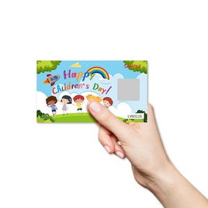 Kids Scratch Card Fun Design Scratch Prizes 2025 Sale <b>Ticket</b> Size Black Core Paper Scratch Card Printing - Product Image 5