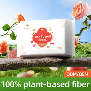 Multi-Use Face Washing Cotton Plant Fiber Thickened <strong>Facial</strong> <strong>Towels</strong> Portable Travel Essentials For Camping &amp; Business Trip - Product Image 2