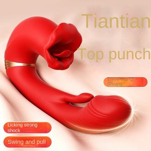 Nouveau plaisir sexuel oral Orgasme Langue léchant Balançoire Claque Puissant Dildo vibrant pour femmes - Product Image 6