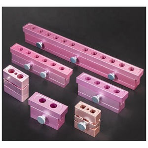 Molde de lápiz labial personalizado de 12,1mm, 2 agujeros, 12 agujeros, fresado CNC, molde de lápiz labial de aluminio, herramientas para hacer moldes de relleno con forma de gota de agua Diy - Product Image 2