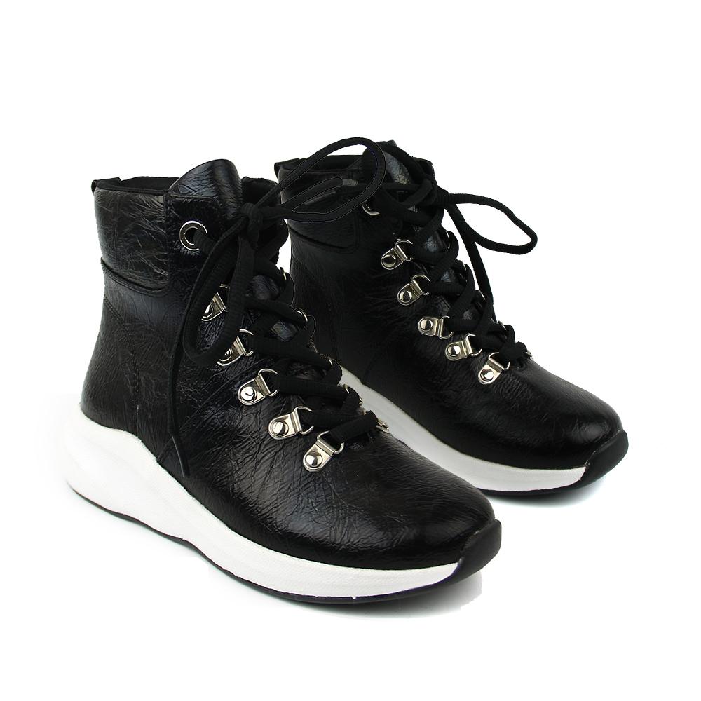 Новый стиль осень-зима эластичные ПУ детские спортивные ботинки модная повседневная обувь