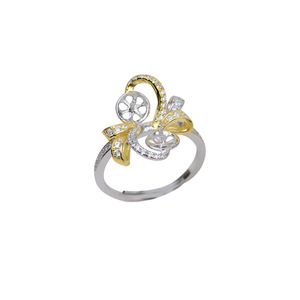 Bague double perle en argent S925 pour femme, ouverture réglable 7-8, support de bijoux DIY, perles lâches, marque Wenchi Chine 1931 - Product Image 5