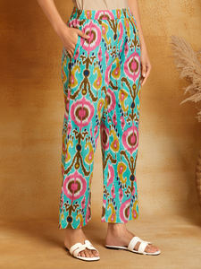 Nouvelle tenue ethnique pour femmes en matériaux recyclés, imprimé floral, avec cordons, pour les occasions de fête, saison d'automne, fournisseur indien - Product Image 3