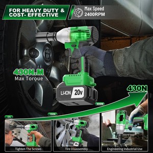 Llave de Impacto Inalámbrica sin Escobillas de Alto Torque 3 en 1 de 20V y 430nm para Coche, Grado DIY, Compatible con Envío Directo CW-20B - Product Image 6