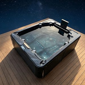 Bain à remous extérieur en acrylique américain pour 5 personnes avec Wifi et TV, <span class=keywords><strong>Spa</strong></span> <span class=keywords><strong>Luxetique</strong></span>, ensemble de baignoire autoportante - Product Image 1