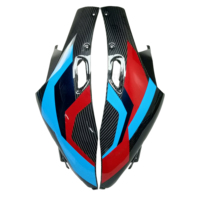 Carénage Moto Complet en Fibre de Carbone Modifié Carbon Art Nouveau 2024 pour S/M1000RR Version Thunder, avec Aile Fixe Avant et Garde-Boue