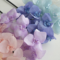 ZY657 Phalaenopsis artificielle à 7 têtes, toucher réaliste, hydratante, 66 cm, fleur d'orchidée INS pour salle d'exposition