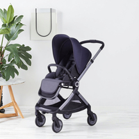 Poussette pour bébé Baypie BP168, 4 roues en PU, certifiée EN1888, cadre pliable en alliage d'aluminium, capacité de charge de 15 kg, 3 ans