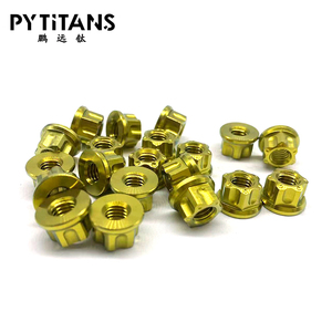 Dadi Flangiati in Titanio GR5 per Asse Posteriore Moto, Anodizzazione e Colori PVD di PYTITANS - Product Image 5