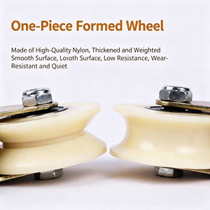 Roue à rainure en V de 2 pouces pour portail coulissant avec plaque de base, roulement double robuste en acier inoxydable, certifiée CE, OEM disponible - Product Image 2