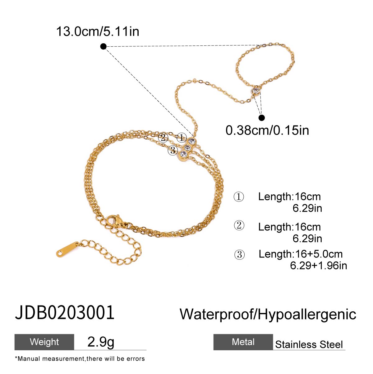 Or 18 carats JDB0203001