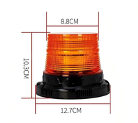 24 LED Notfall-Blinklicht Bernsteinfarben 120DB Alarmton Mit Magnetfuß für Autos LKWs Gabelstapler 10-80V