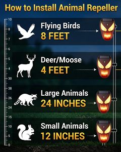 Ahuyentador de Animales Solar con Luz LED de Llama, Impermeable, Dispositivo para Ahuyentar Coyotes, Ciervos y Gallinas en Corrales, para Exteriores, Granjas y Patios - Product Image 2