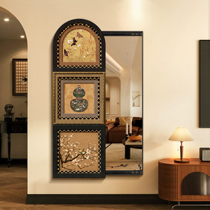 <span class=keywords><strong>Specchio</strong></span> a figura intera scorrevole in stile vintage con funzione di copertura, decorativo da parete per camera da letto e <span class=keywords><strong>ingresso</strong></span>, in stile retrò - Product Image 3