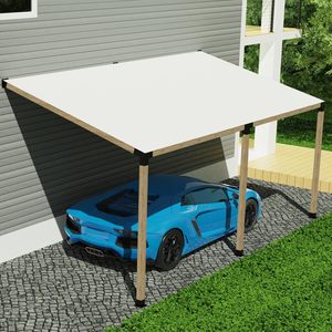 Kit de supports muraux pour pergola à toit incliné à 15 ° Supports pour pergola à 3 voies pour poutres en bois de 4 "x 4" - Product Image 2