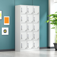 Armoire de rangement pour vêtements de personnel, 15 portes, en acier, pliable, extensible, casiers personnels pour salle de sport, atelier, maison