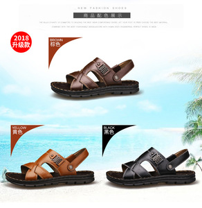 Sandalias de Hombre, Nuevas, de Verano, para Playa, con Suela Suave, Casuales, de Piel Vacuna, Frescas, Cómodas, con Punta Abierta, a la Moda - Product Image 6