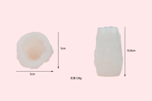 3Dローズラップピラーシリコンキャンドルモールドプレミアムフードグレードフルブルームローズソイワックスアロマセラピー香り付きキャンドル作成モールド - Product Image 3