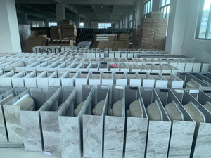 Tủ phòng tắm Vanity đá cẩm thạch Countertop vanities Trắng chìm đá gương nhà vệ sinh kéo ra khỏi tủ phòng tắm nhà bếp - Product Image 3