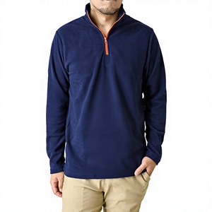 Golf Clothing Outdoor Sports Solid Stand Collar Autumn Knitted 1/4 Zip Long Sleeve Fleece <b>Pullovers</b> <b>for</b> <b>Men</b> - Product Image 2