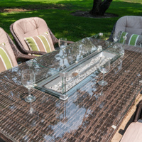 Ensemble moderne de meubles en rotin pour l'extérieur chaises de patio en osier avec table de foyer ensembles de table et de chaises de jardin