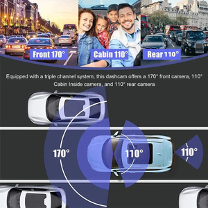 Caméra embarquée HD 1080P avec écran IPS, 3 objectifs multi-angles, garantie 1 an, mini enregistreur - Product Image 3