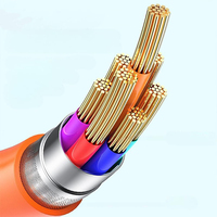 Kabel Pengisian Cepat Magnetik USB Type-C PD 6A 120W dari Paduan Seng dan Silikon Cair untuk Komputer & Pemindai Barcode