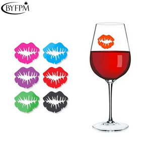 Food Grade Colors Silicone Wine Glass Marker at Parties - Product Image 4