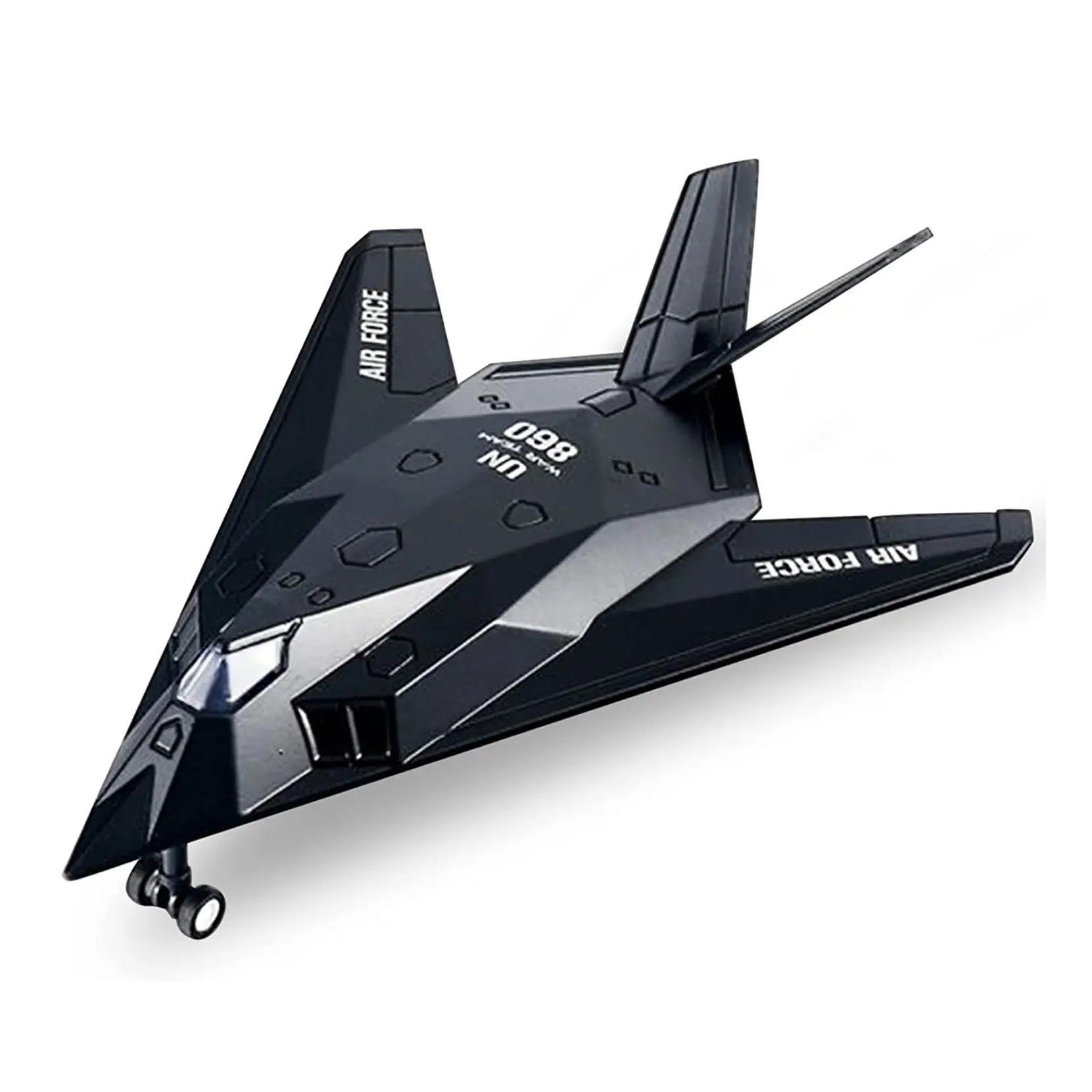 Aereo militare in lega per bambini Stealth Combat Model Plane F117 Diecast Fighter Jet Toy con luce e suono