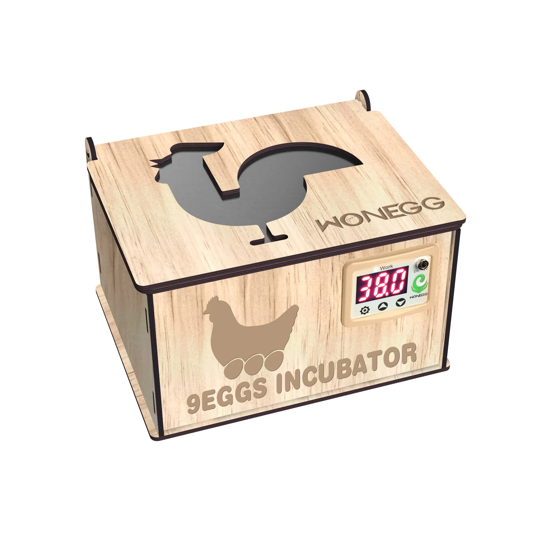 WONEGG Matériau en bois Commercial 9 Egg Température constante Entièrement automatique Petit incubateur à vendre