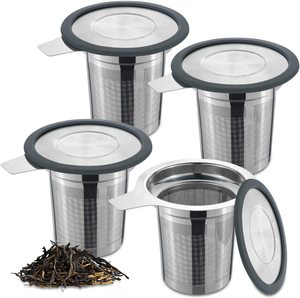 Filtre à thé panier à mailles fines pliable à long manche personnalisé Infuseur à thé plus raide en acier inoxydable - Product Image 6