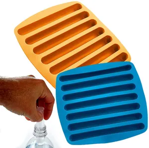 A Hot Selling Silicone Ice Cube Mold Tray Make For Water Bottles Ice Cube Mold 7cavity Ice Cube Sticks For Bottled Beverage