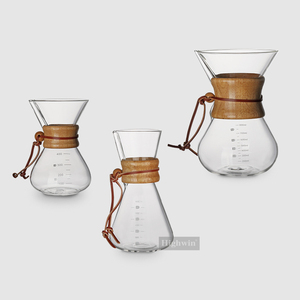 HIGHWIN 400ml 600ml 800ml Soporte de <span class=keywords><strong>madera</strong></span> Vidrio Cold Brew Coffee Maker Pour Cover Coffee Dripper - Product Image 2