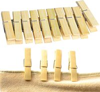 20 pièces/sac pinces à linge en bambou naturel durables pinces à linge en bambou pour les arts et l'artisanat