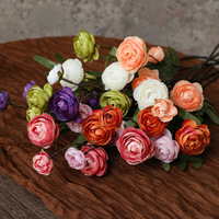 Hoogwaardige bestseller, zeer realistische miniatuur kunstzijde camelia, vintage-stijl bruiloftdecoratie, handgemaakt