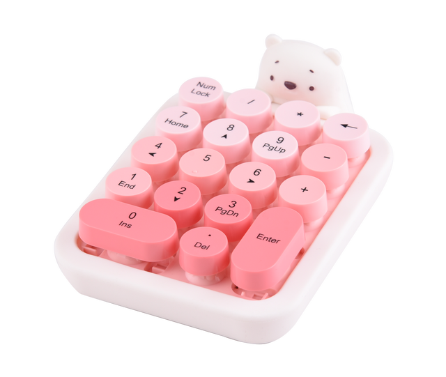 2025 Mofii Newest Colorful Retro Keys Numeric Wireless Round Keycap Keypad 24G Digital Numeric Keyboard