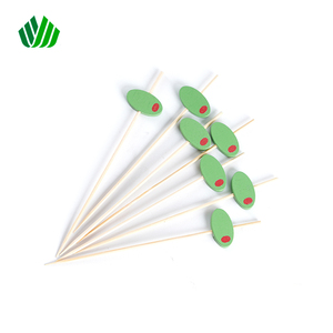 Piques à cocktail en bambou olive de 12 cm, écologiques, pour la décoration - Product Image 6