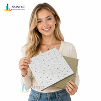 Panneau Acoustique de Plafond Décoratif Insonorisant en Plâtre Ignifuge Certifié ISO9001 4x8 Carton Blanc Carré Moderne Plus de 5