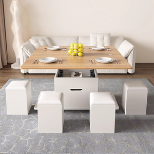 Hiện Đại Đồ Nội Thất Phòng Khách Đa Chức Năng Vuông Mở rộng Trung Tâm Bảng Bằng Gỗ Gấp Bàn Cà Phê - Product Image 3