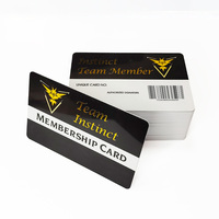 Tarjeta de Regalo de Membresía de Plástico PVC Negro Personalizada con Impresión a Todo Color, Código de Barras, Código QR y Logotipo