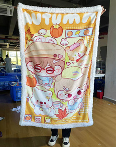 ผ้าคลุมเตียงสัตว์เลี้ยงขนาดใหญ่ พิมพ์ลายหรูหราตามสั่ง ขนเฟอร์เทียมเชอร์ปา นุ่มพิเศษ ผ้าห่มสุนัขแบบกำหนดเองได้ - Product Image 4